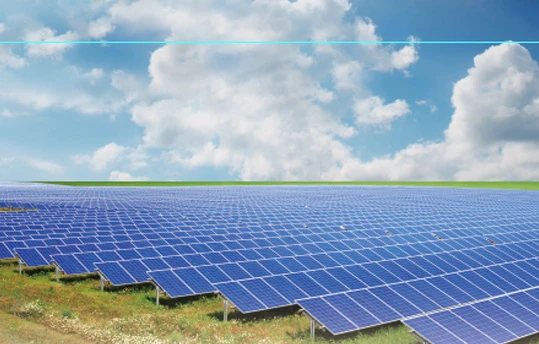 Solar farm with aluminium frames